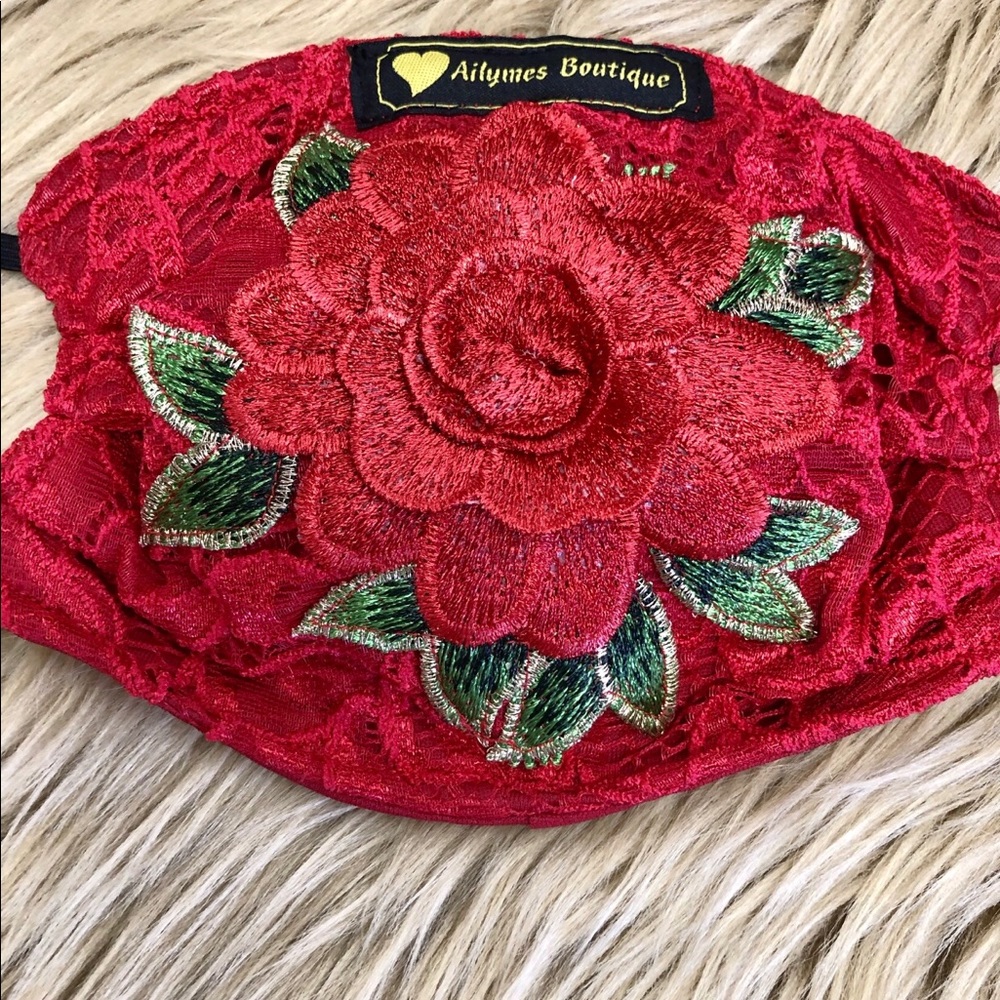 🌹Red Lace Mask